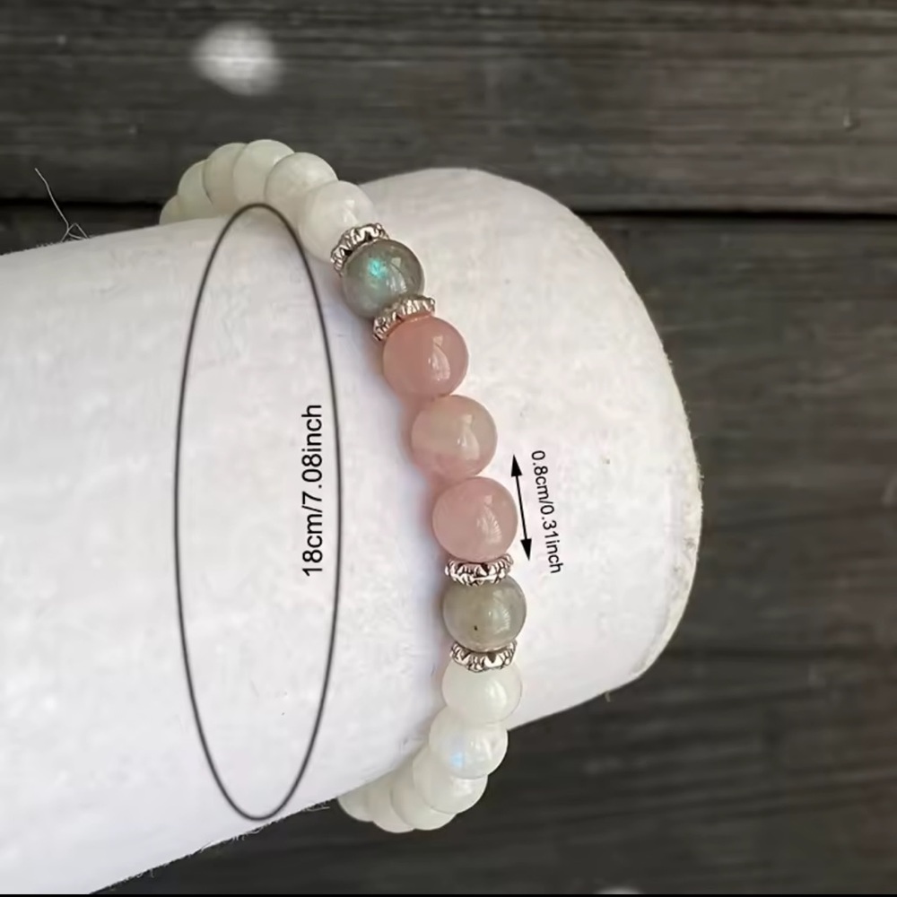 Healing Crystal Beaded Bracelet Natural Bracelet - Picture 5 of 9